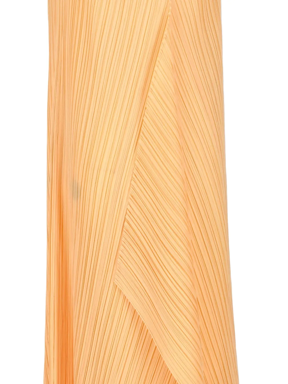Pleats Please Issey Miyake pleated asymmetric midi dress Oranje