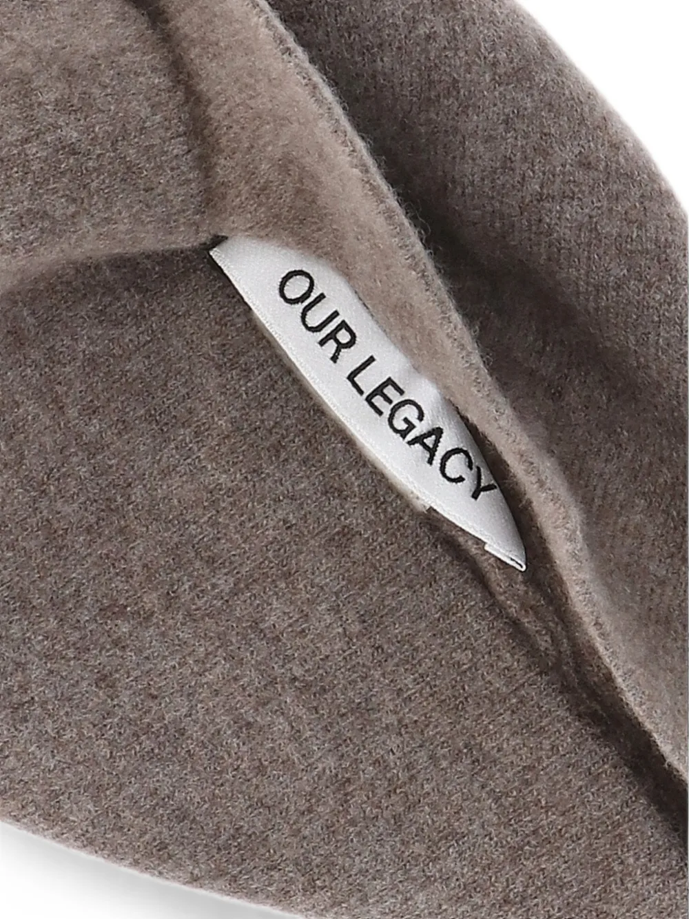 OUR LEGACY Wollen muts met spray-dye-effect Bruin