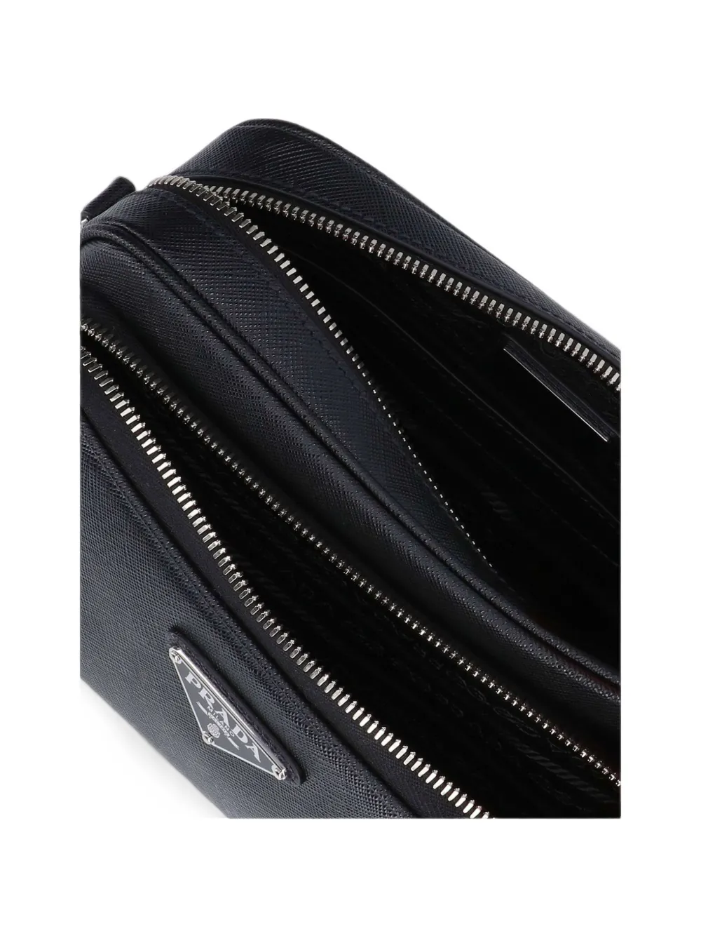 Prada Leren schoudertas Zwart
