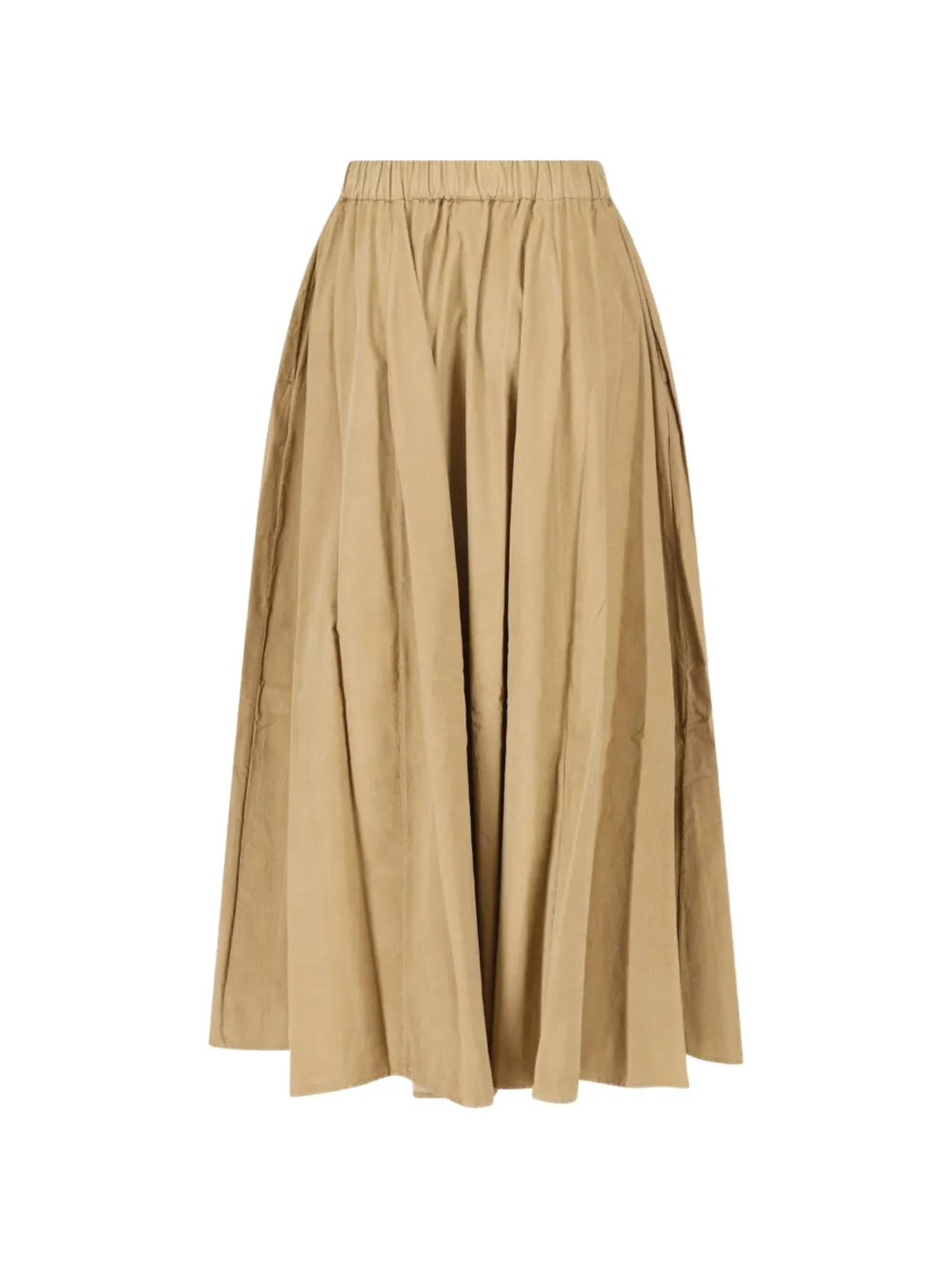 ASPESI Ribfluwelen flared rok Beige