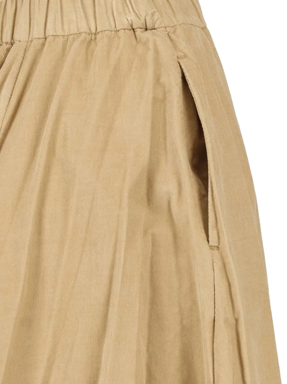 ASPESI Ribfluwelen flared rok Beige