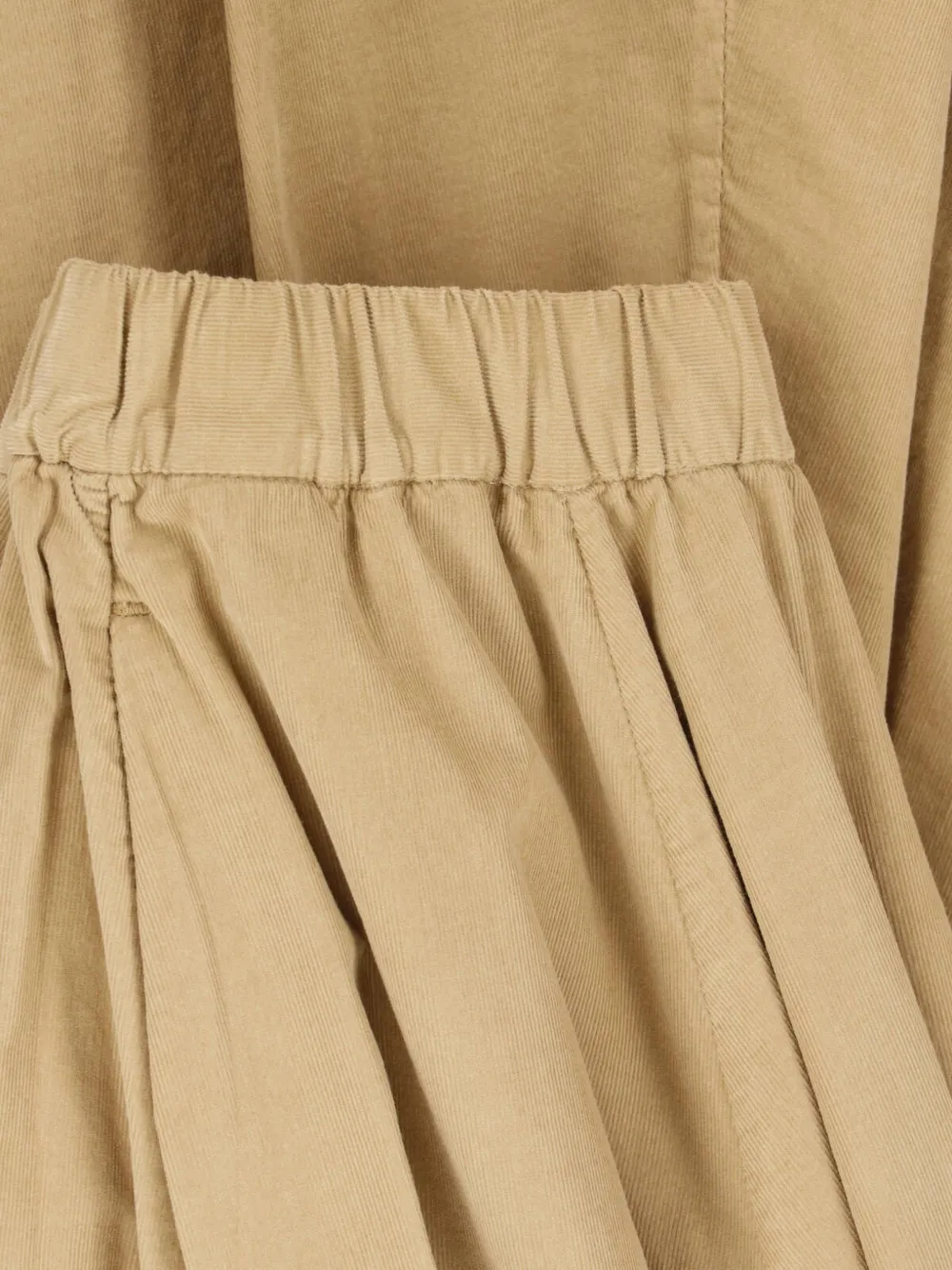 ASPESI Ribfluwelen flared rok Beige