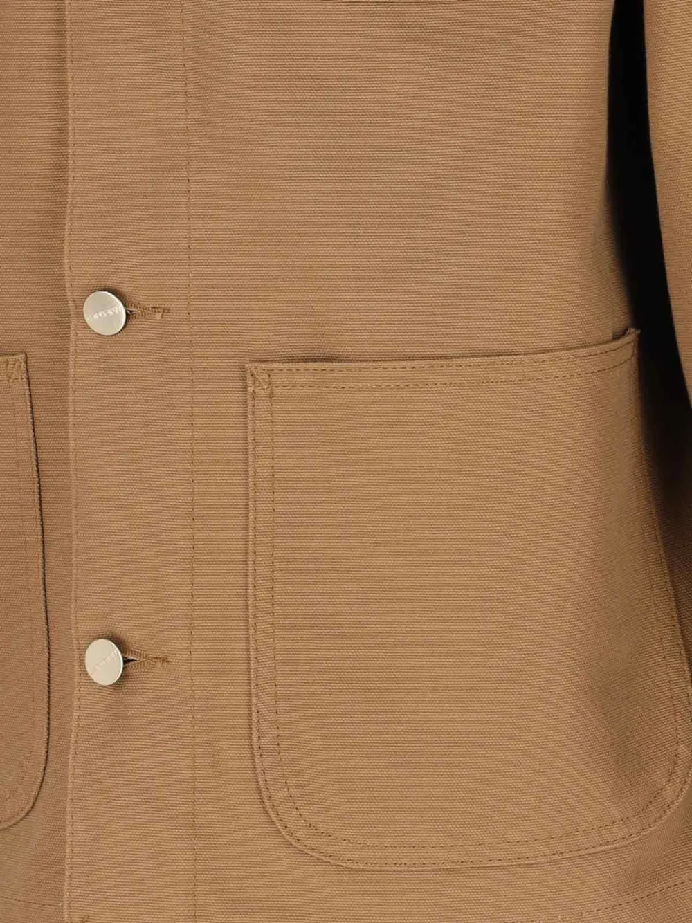 Carhartt WIP Michigan Coat jack met ribfluwelen kraag en logo-patch Bruin