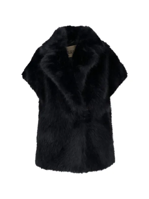 Herno faux-fur short-sleeve coat
