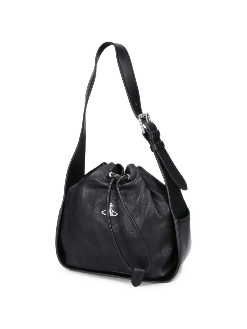 Vivienne Westwood Stacey bucket-tas met trekkoord en Orb-plakkaat Zwart
