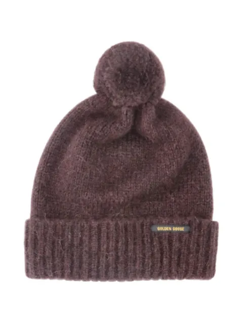 Golden Goose pom-pom ribbed-trim beanie hat