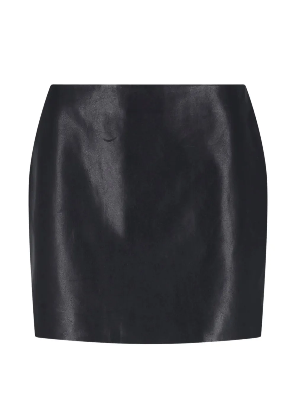 Balmain leather zip-fastening mini skirt Zwart