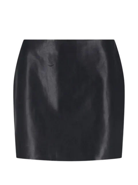 Balmain leather zip-fastening mini skirt