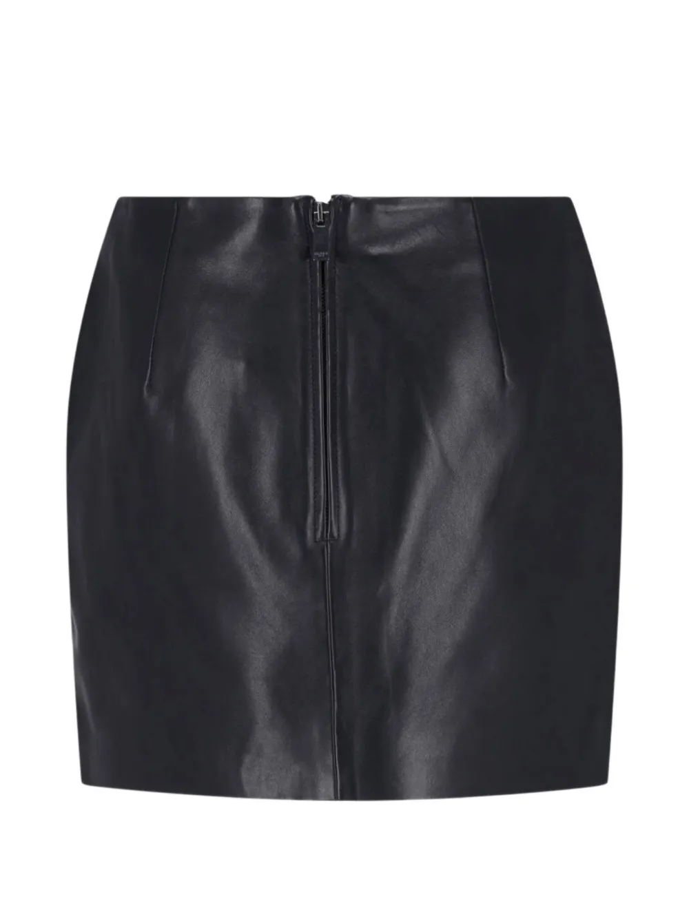 Balmain leather zip-fastening mini skirt Zwart