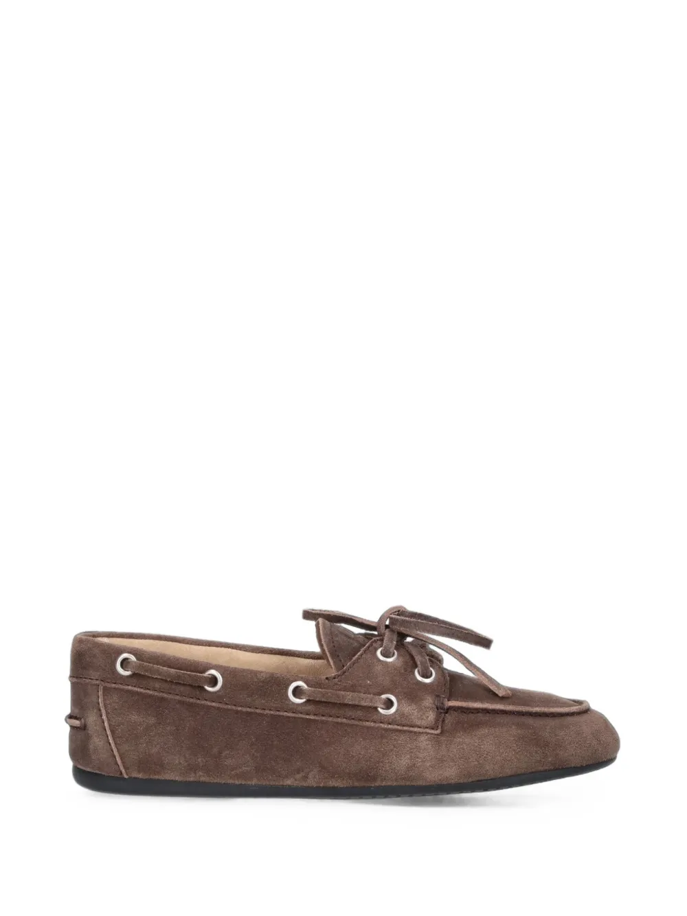 Miu Miu suede boat loafers - Marrone