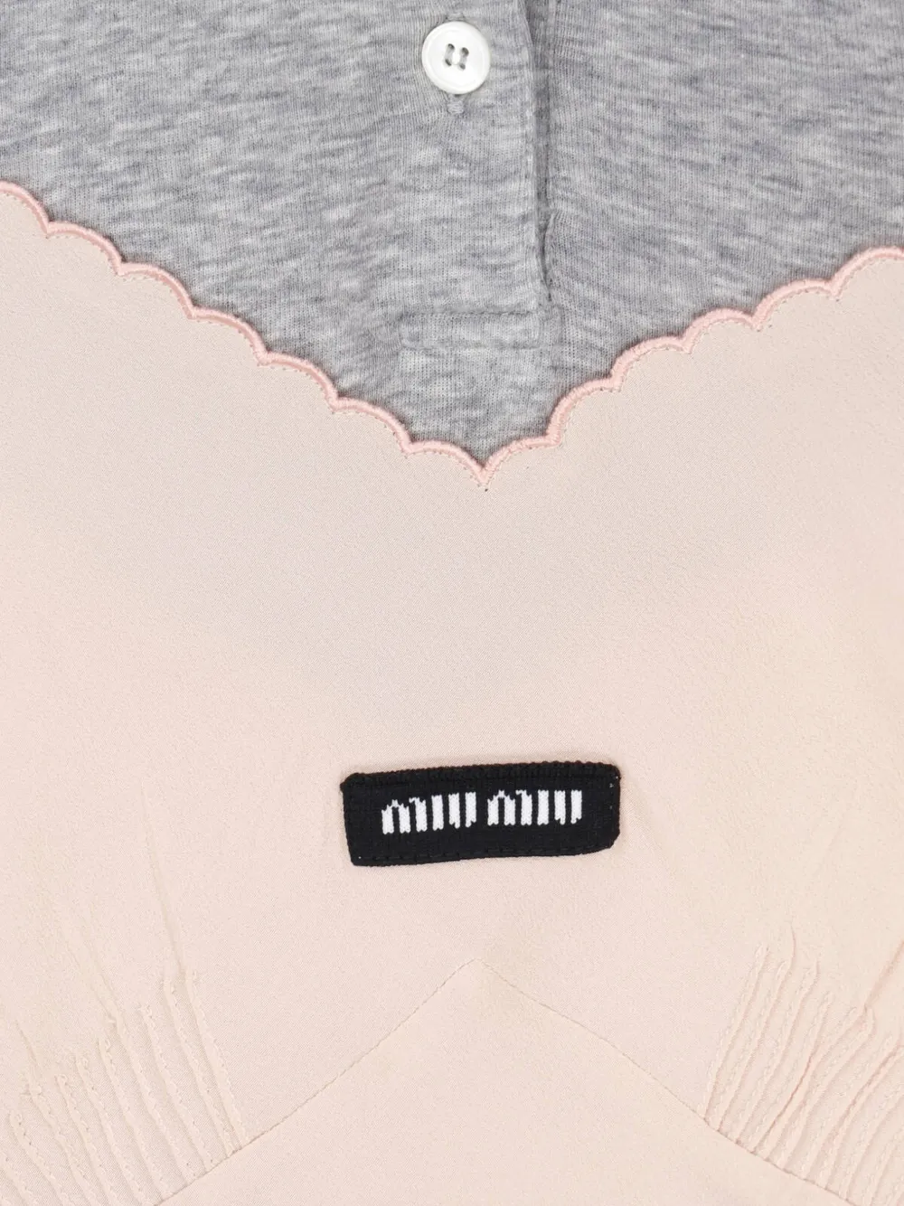 Miu short-sleeves polo top Roze
