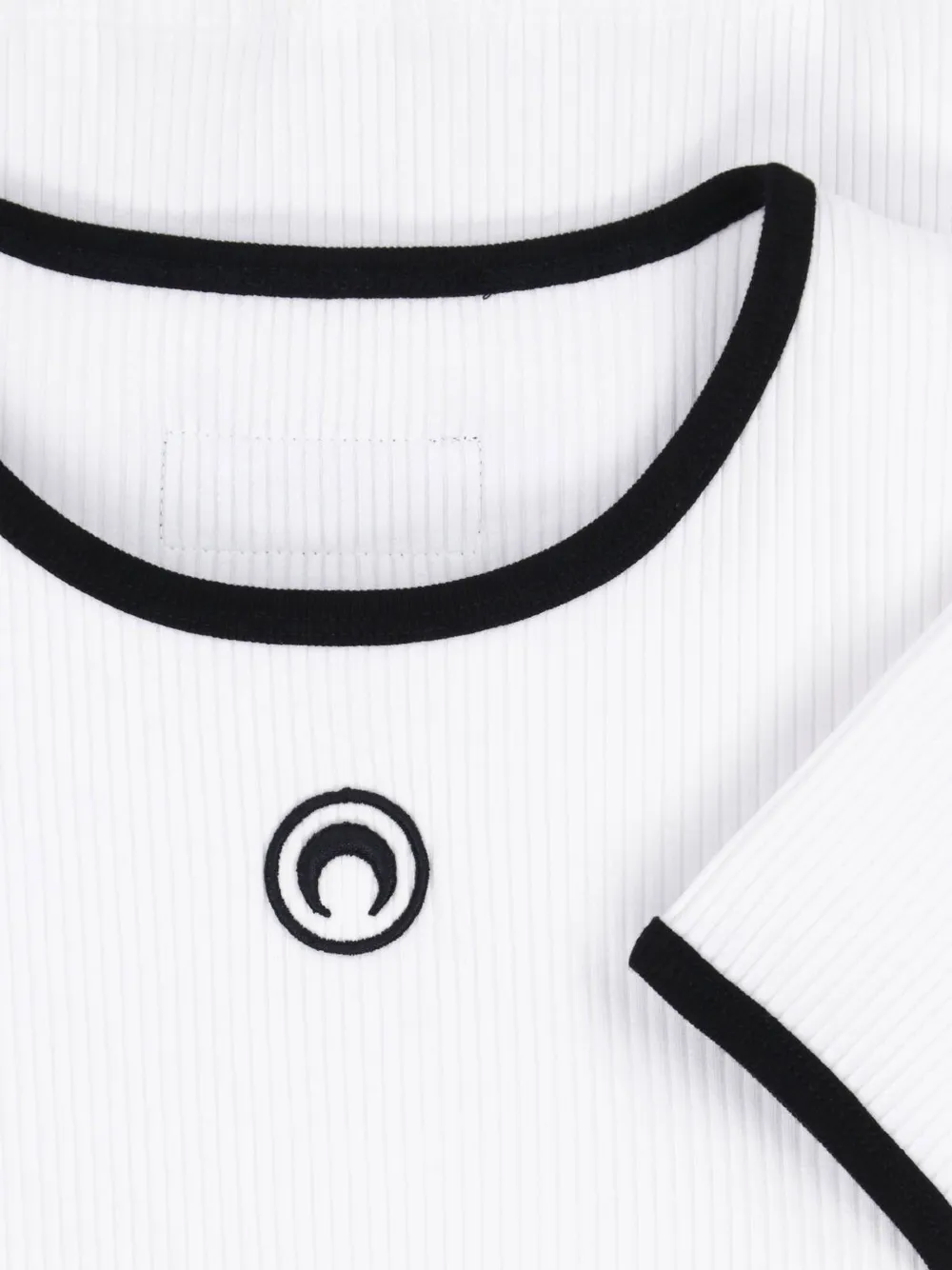 Marine Serre Moon logo jersey baby-fit T-shirt Wit