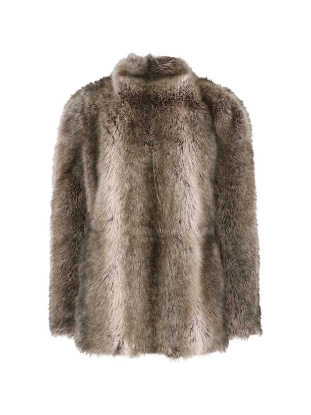 The Frankie Shop Denia faux fur cinched jacket beige melange