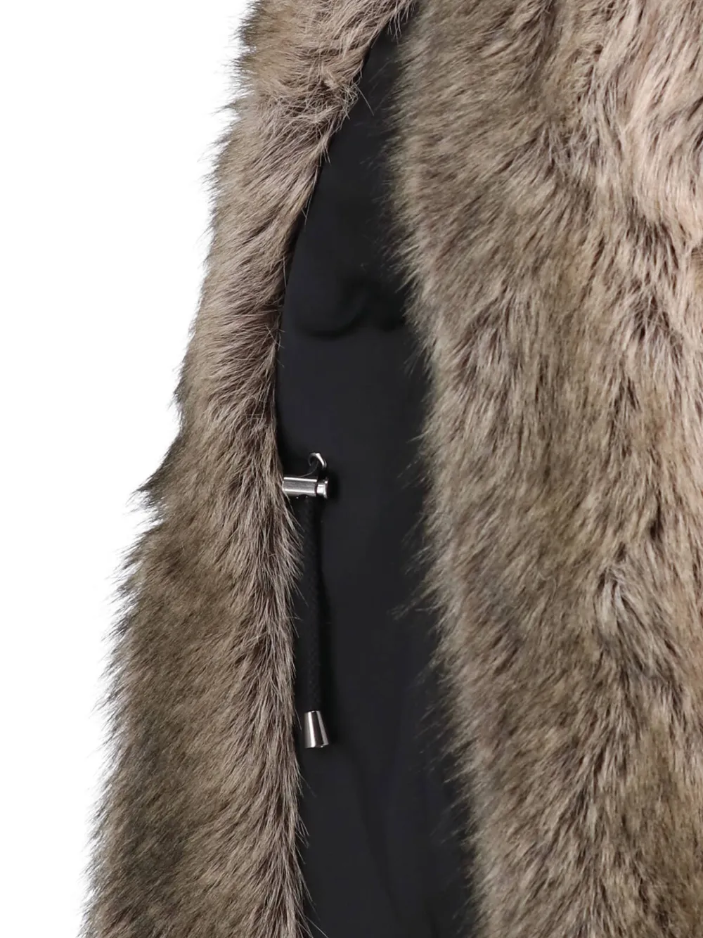 The Frankie Shop Denia faux fur cinched jacket beige melange