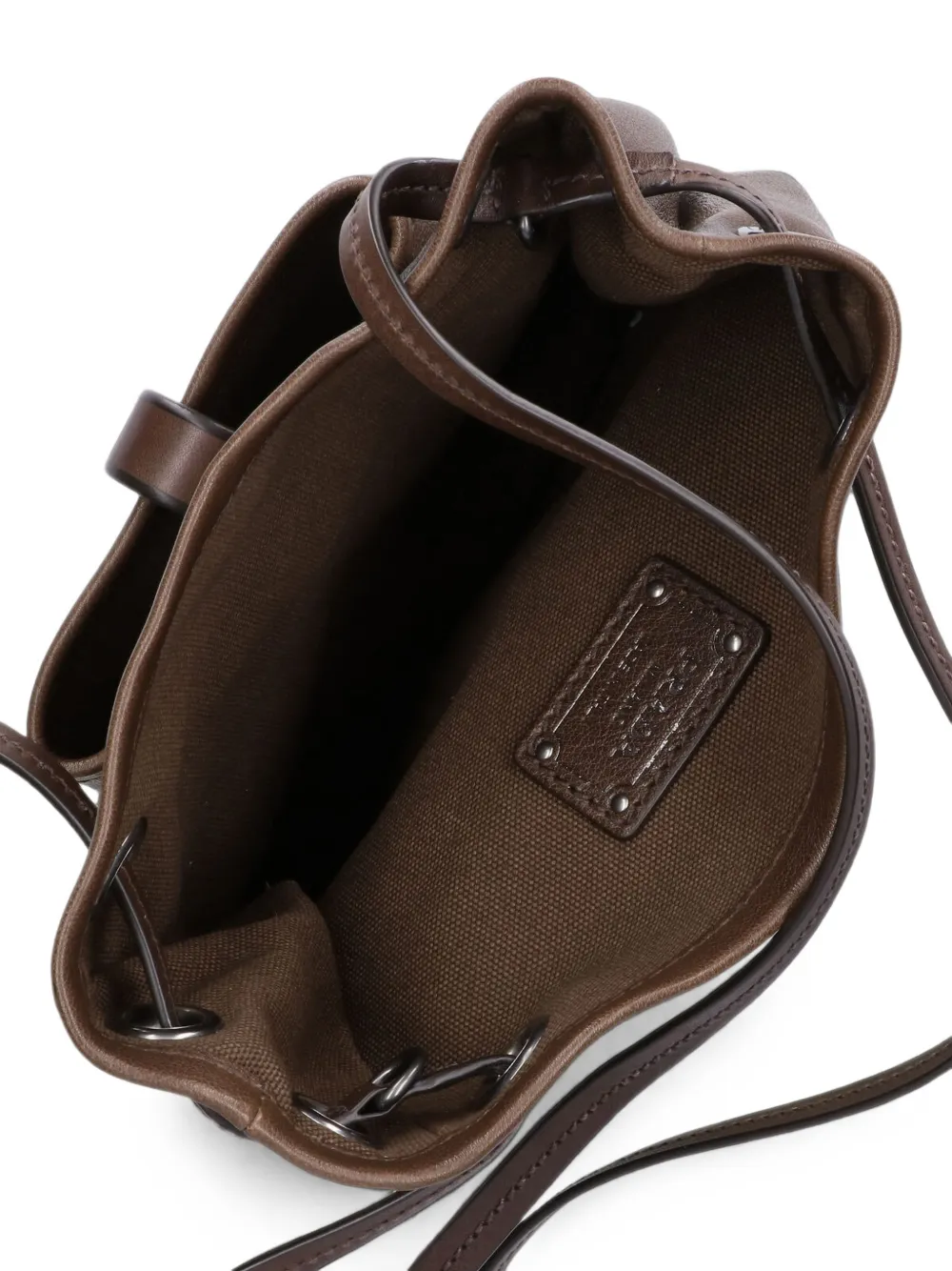 Prada Leren schoudertas Bruin