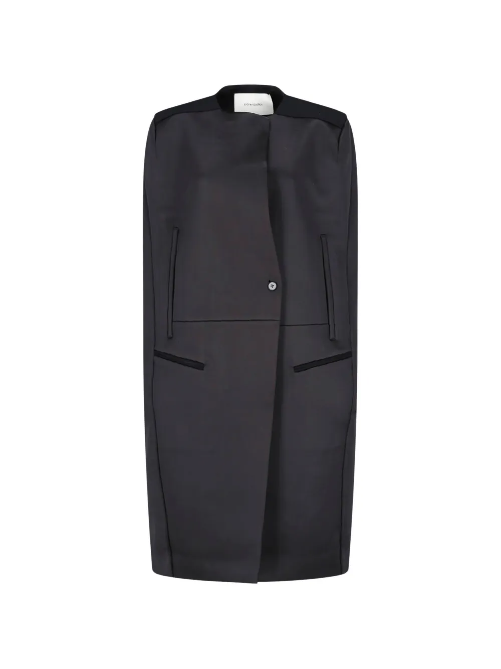 ENTIRE STUDIOS belted-back cape - Schwarz