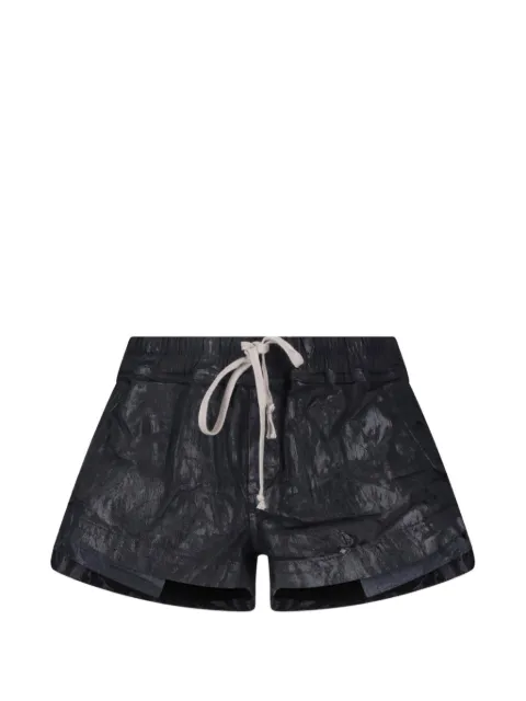 Rick Owens DRKSHDW coated drawstring mini shorts