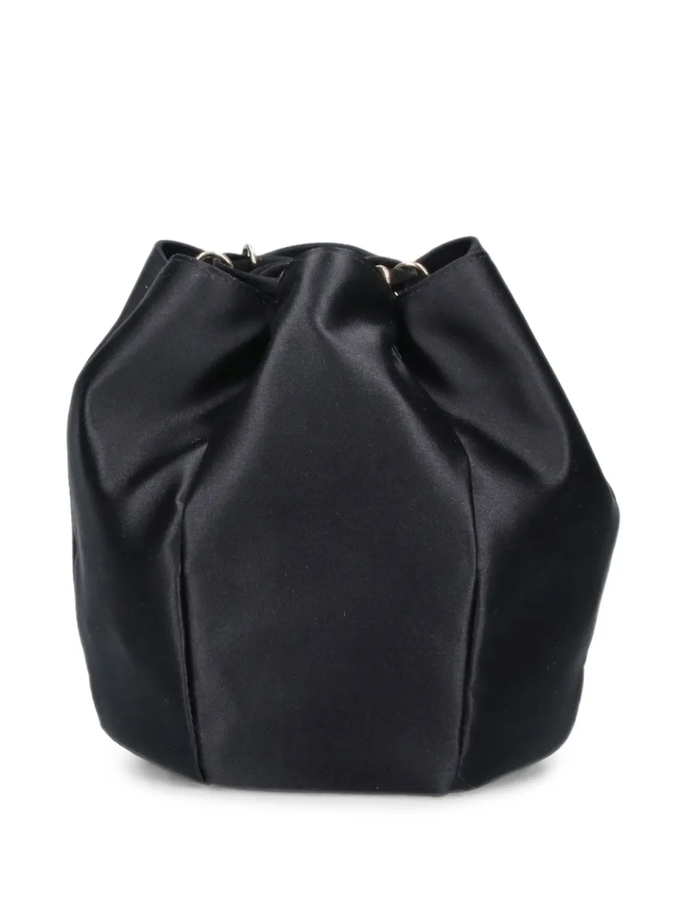 Prada satin mini bucket bag Zwart