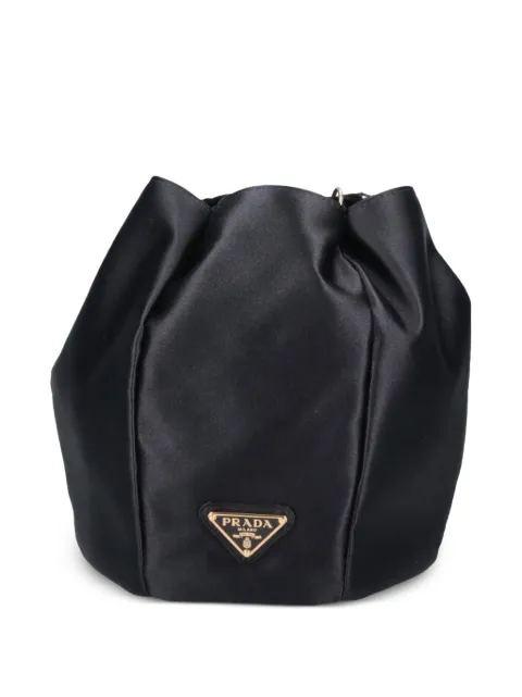 Prada satin mini bucket bag
