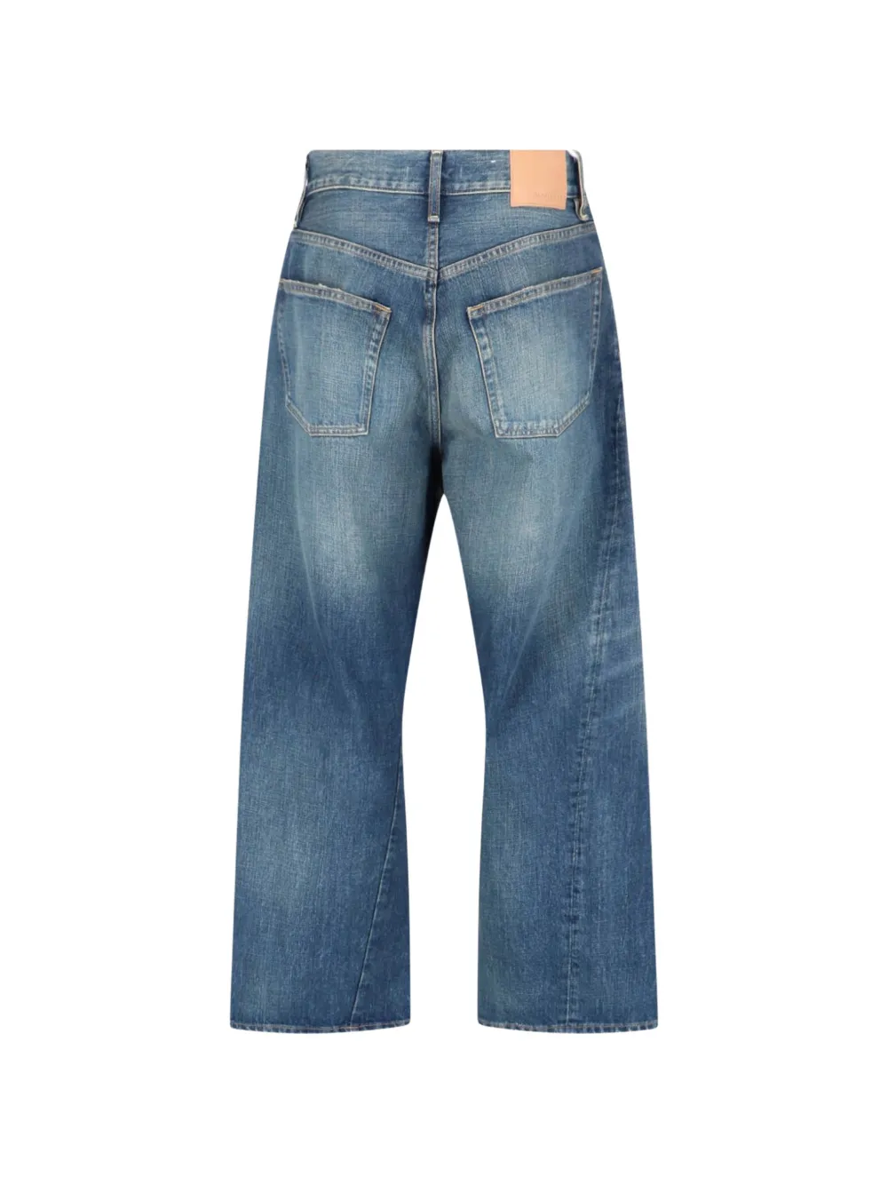 Sunflower Twist jeans met wijde pijpen en vervaagd effect Blauw