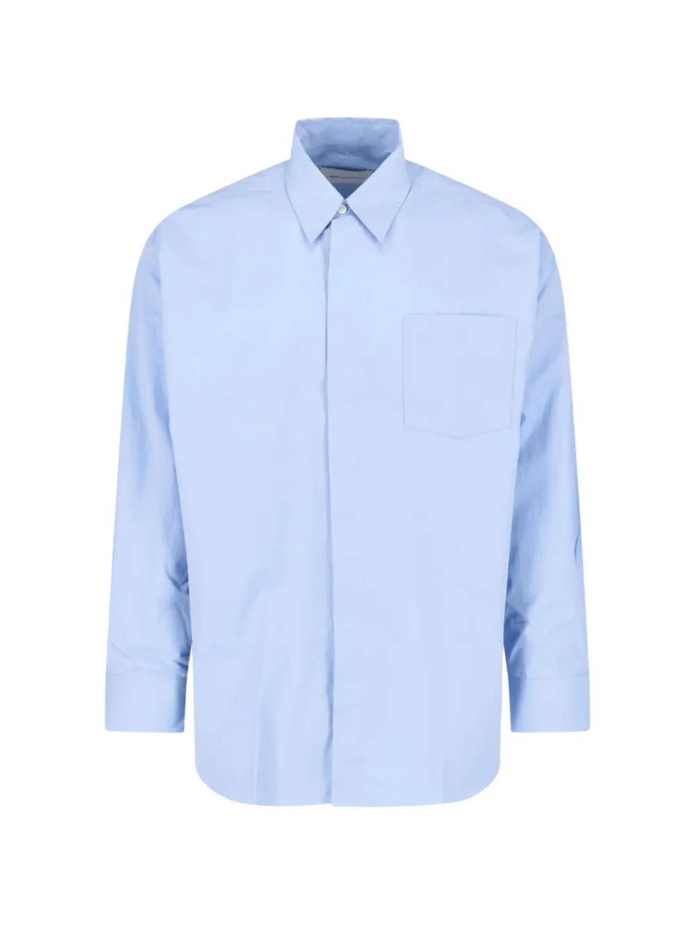 AMI Paris Ami de Coeur embroidered shirt - Blu