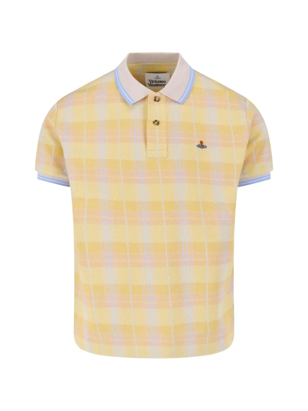 Vivienne Westwood check-pattern Orb-embroidered polo shirt