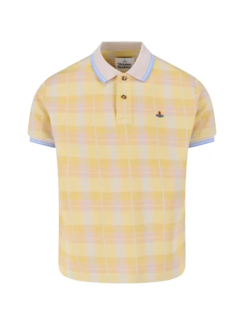 Vivienne Westwood check-pattern Orb-embroidered polo shirt