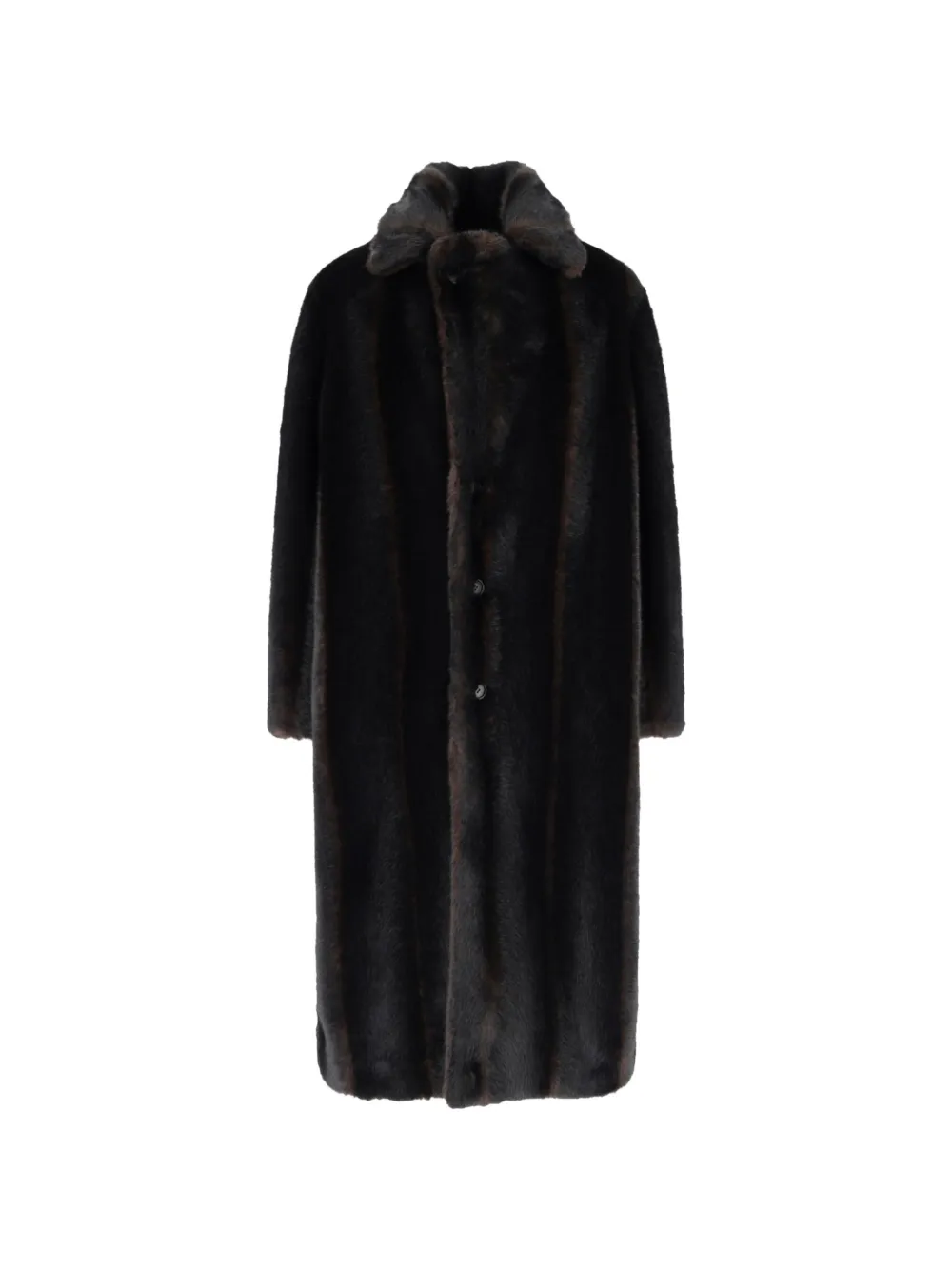 MM6 Maison Margiela faux-fur single-breasted jacket - Nero