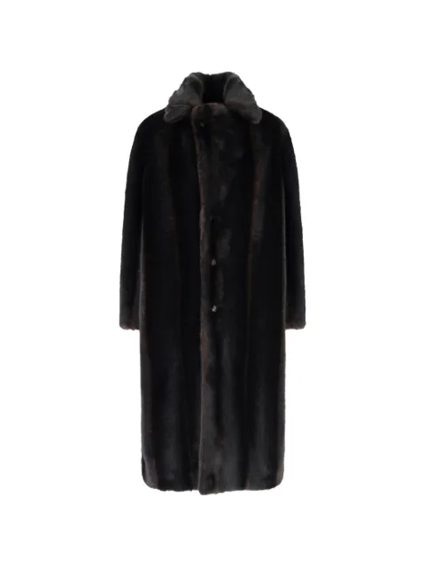 MM6 Maison Margiela faux-fur single-breasted jacket