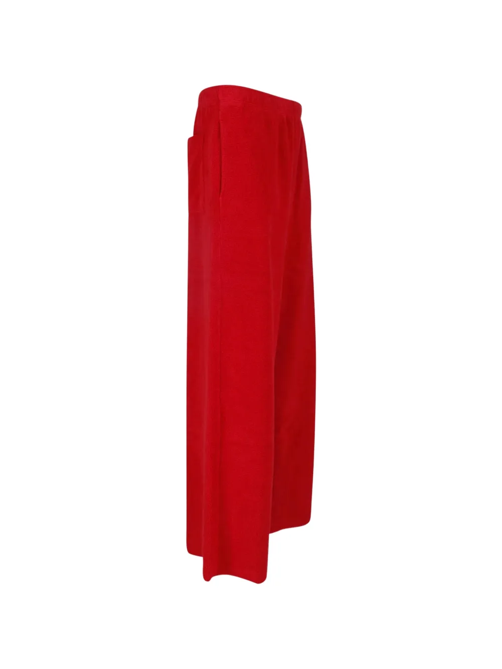 MM6 Maison Margiela Geborstelde fleece katoenen joggingbroek Rood