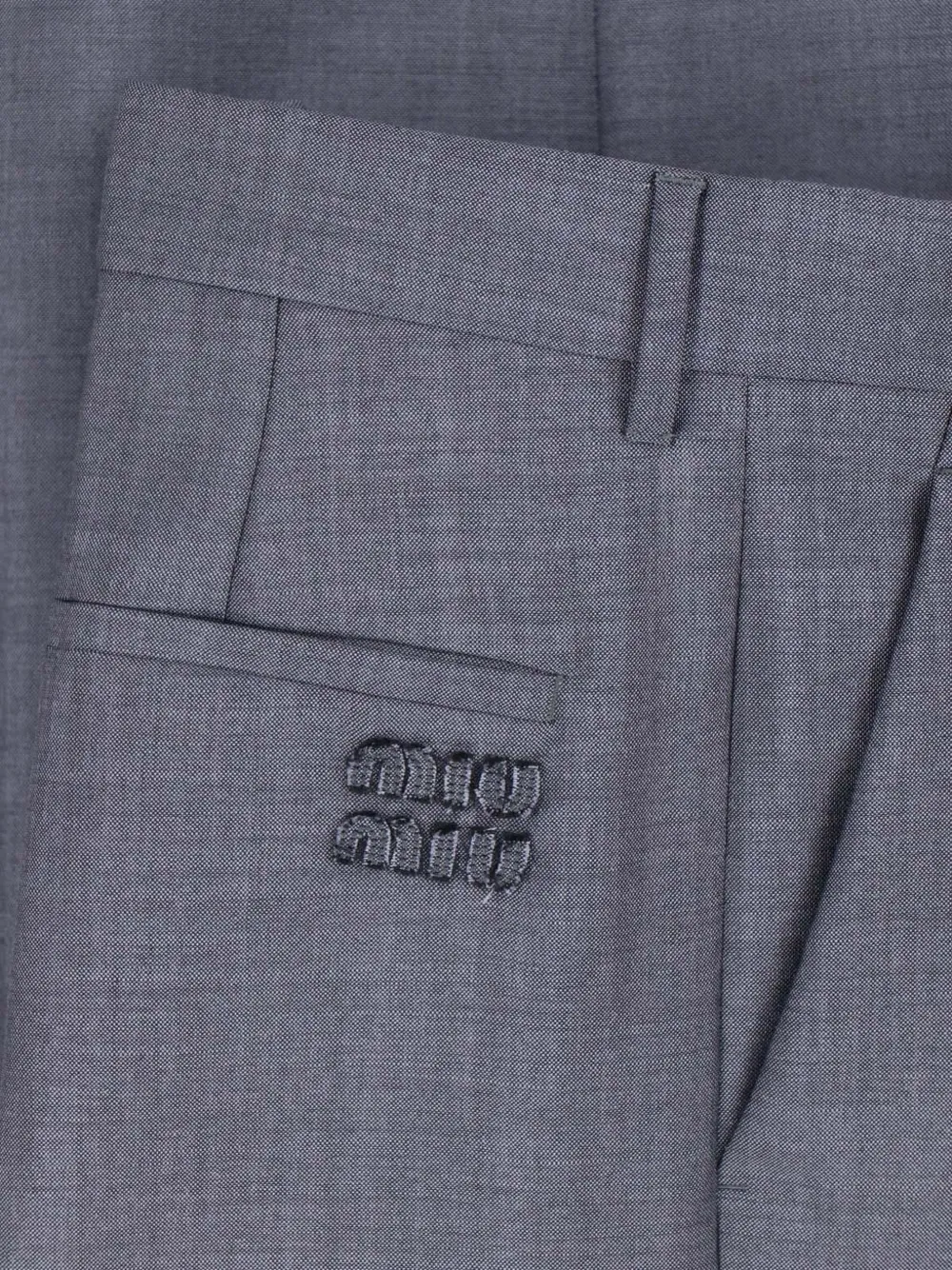 Miu Kid mohair broek Grijs