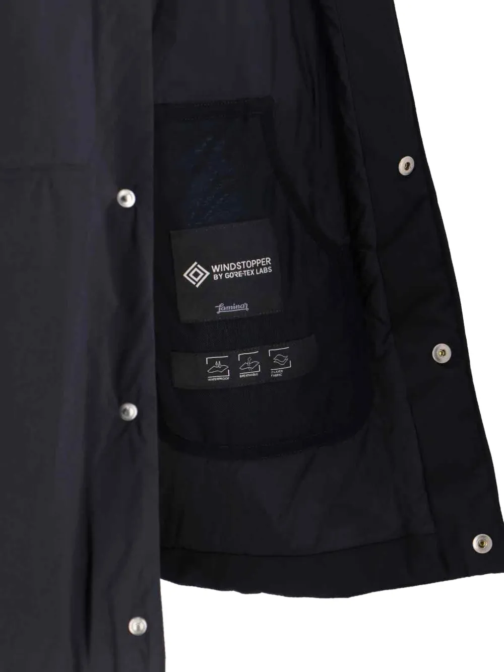 Laminar patch-pocket jacket Blauw