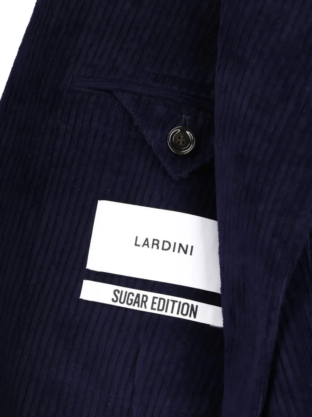 Lardini Ribfluwelen jack Blauw