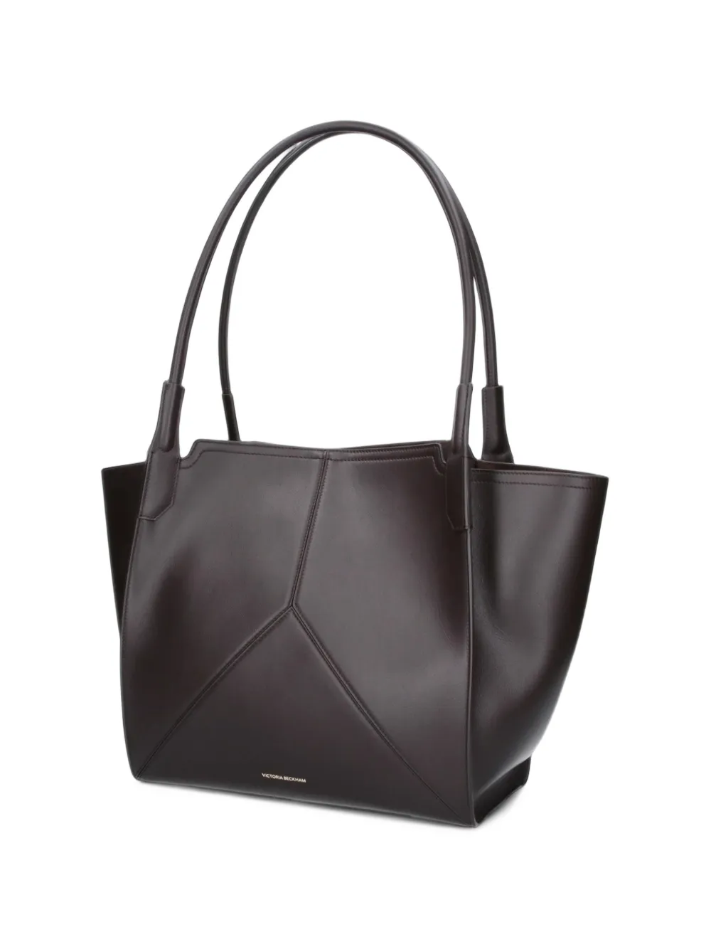 Victoria Beckham seam-detail leather shoulder bag Bruin