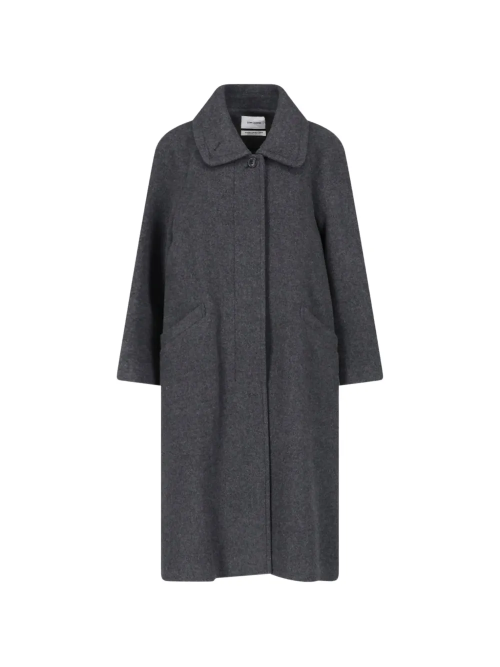 Low Classic concealed-fastening wool-blend jacket in Grey