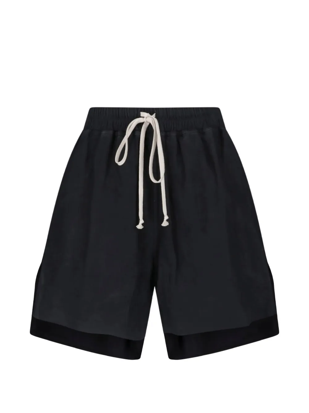 Rick Owens drawstring leather shorts - Nero
