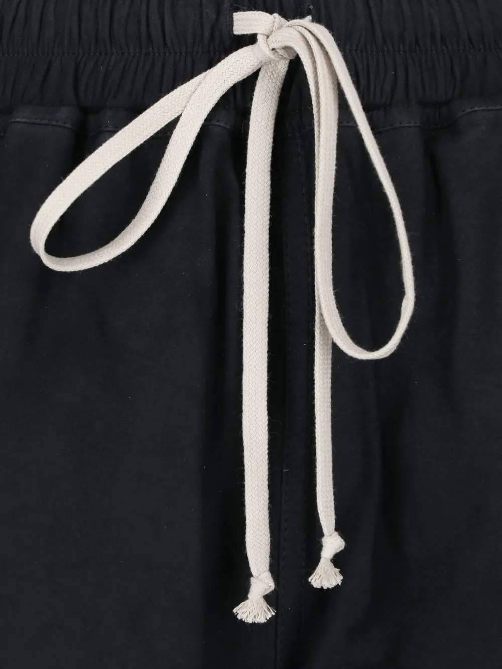 Rick Owens drawstring leather shorts Zwart