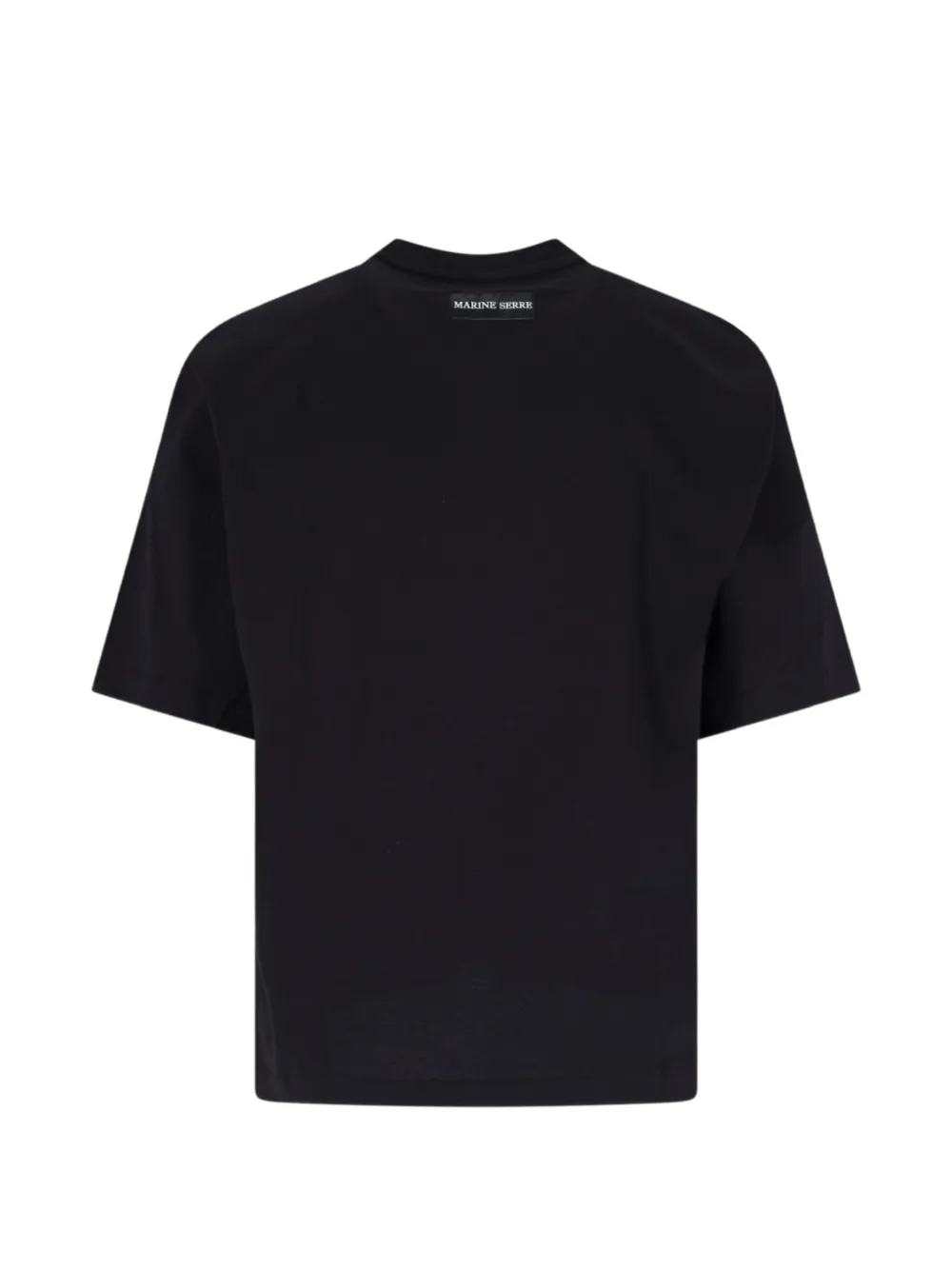 Marine Serre Moon logo jersey loose fit short sleeves t-shirt Zwart