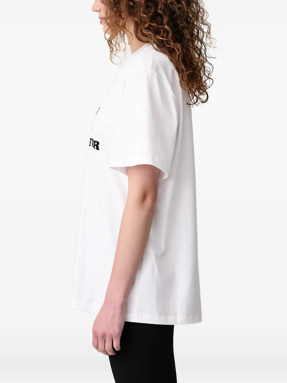 Stella McCartney T-shirt met 'Rather Go Naked' tekst Wit