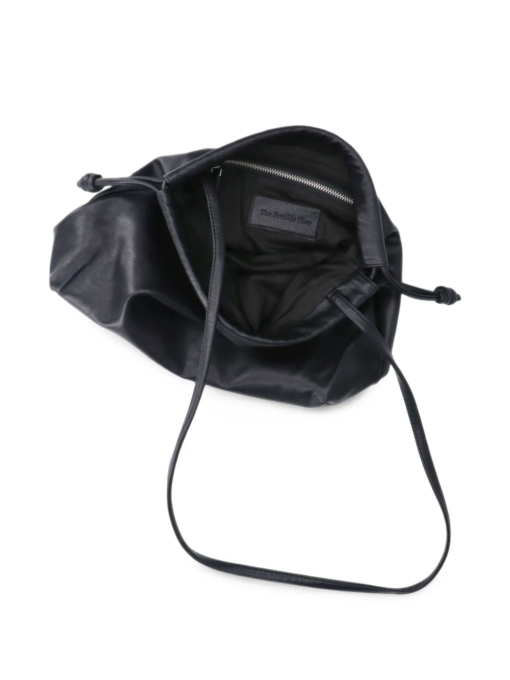 The Frankie Shop Morgan faux-leather small pouch black Zwart
