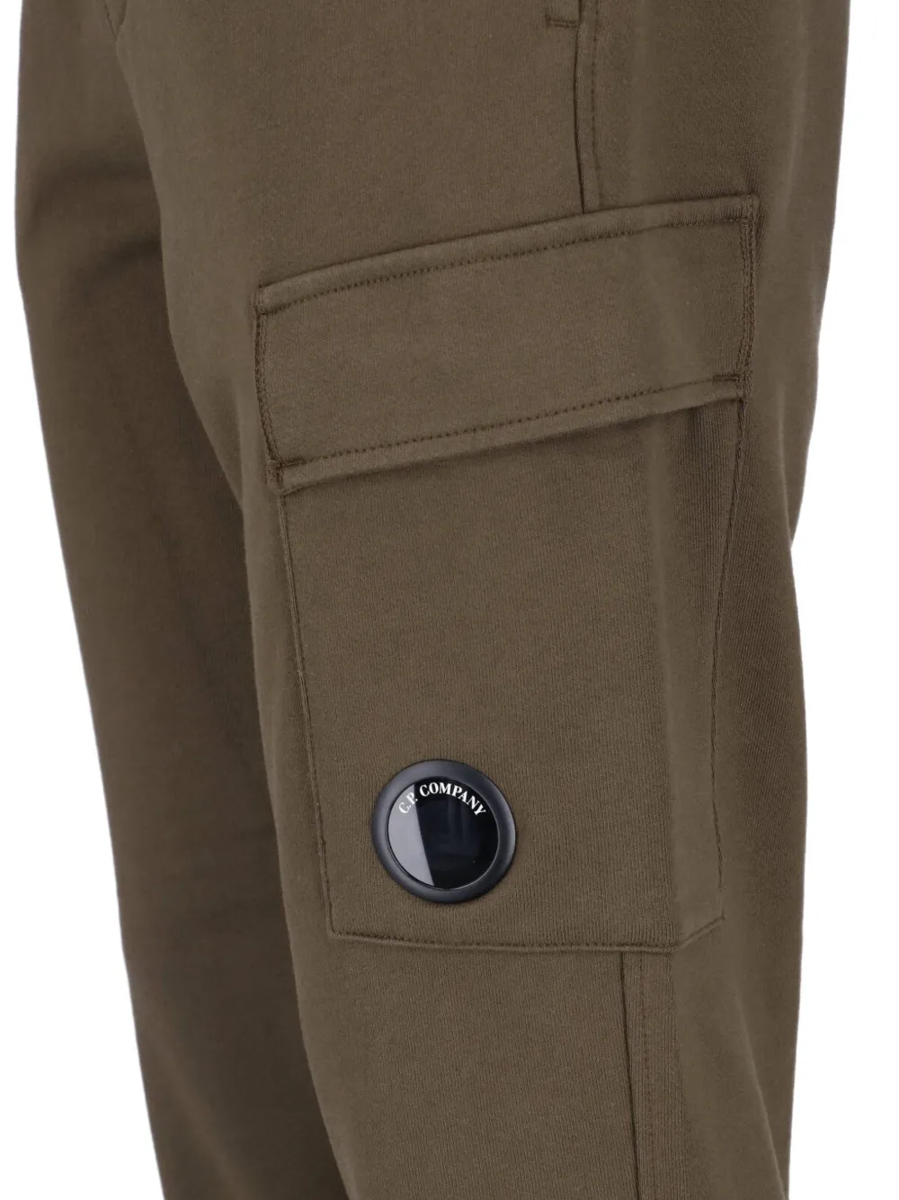C.P. Company Diagonal Raised Fleece Lens cargo trainingsbroek Groen