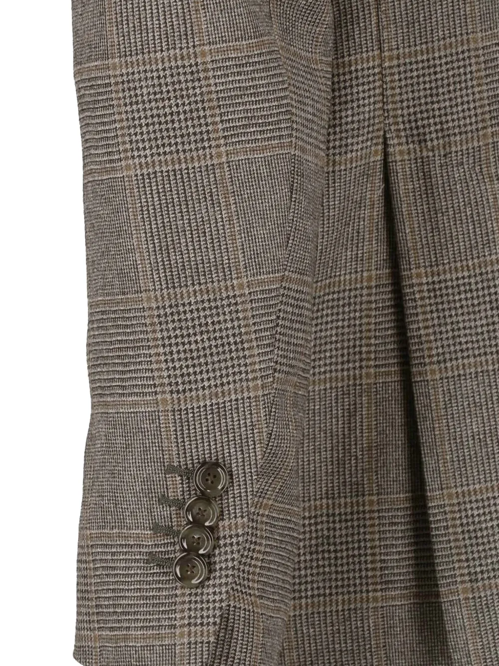 Lardini x Sugar jack met Prince of Wales-ruit en dubbele rij knopen Bruin