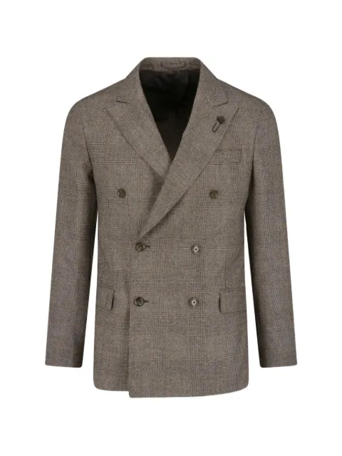 Lardini x Sugar double-breasted prince of wales check jacket