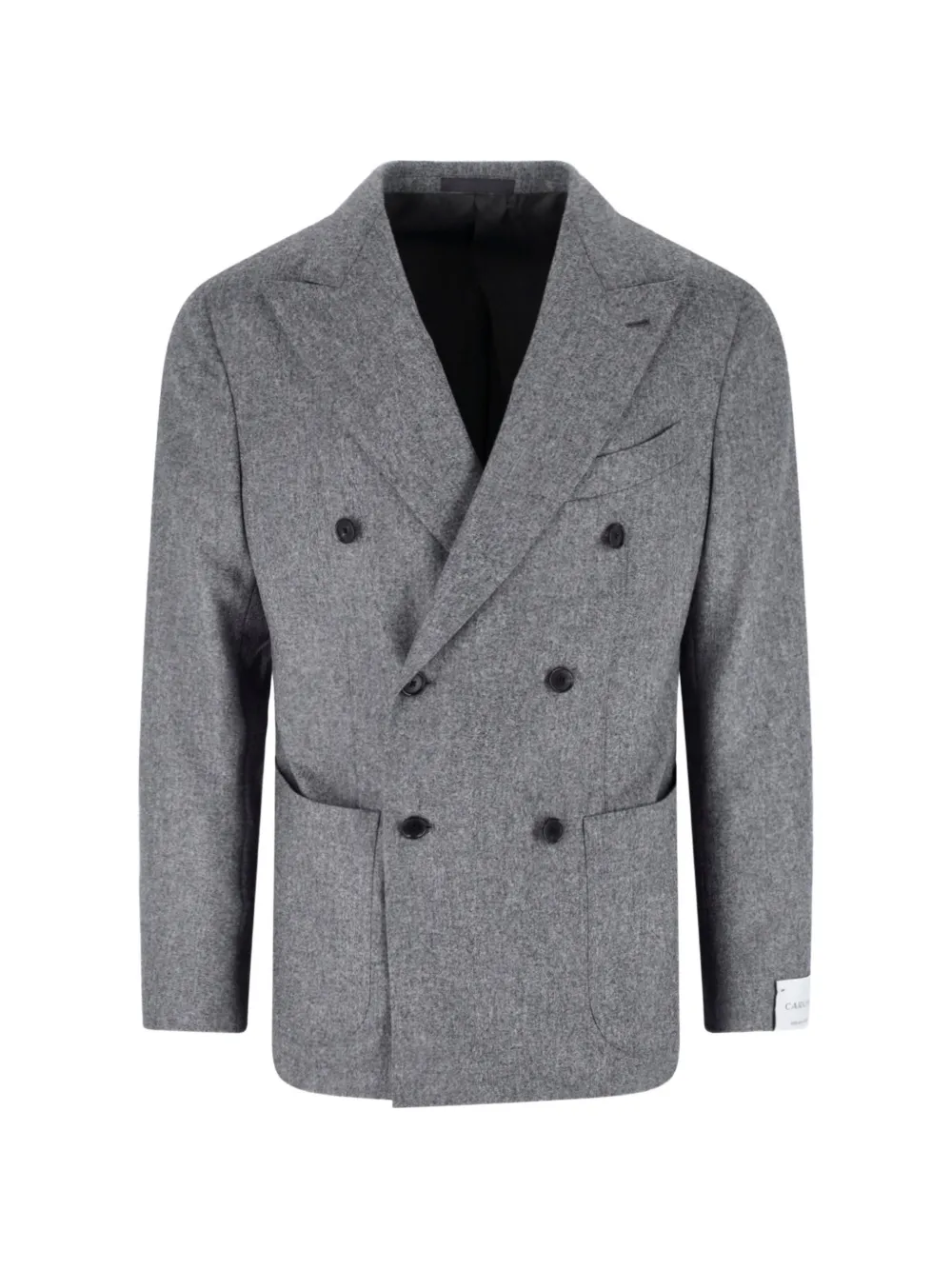 Caruso double-breasted wool jacket | Grey | Image 1