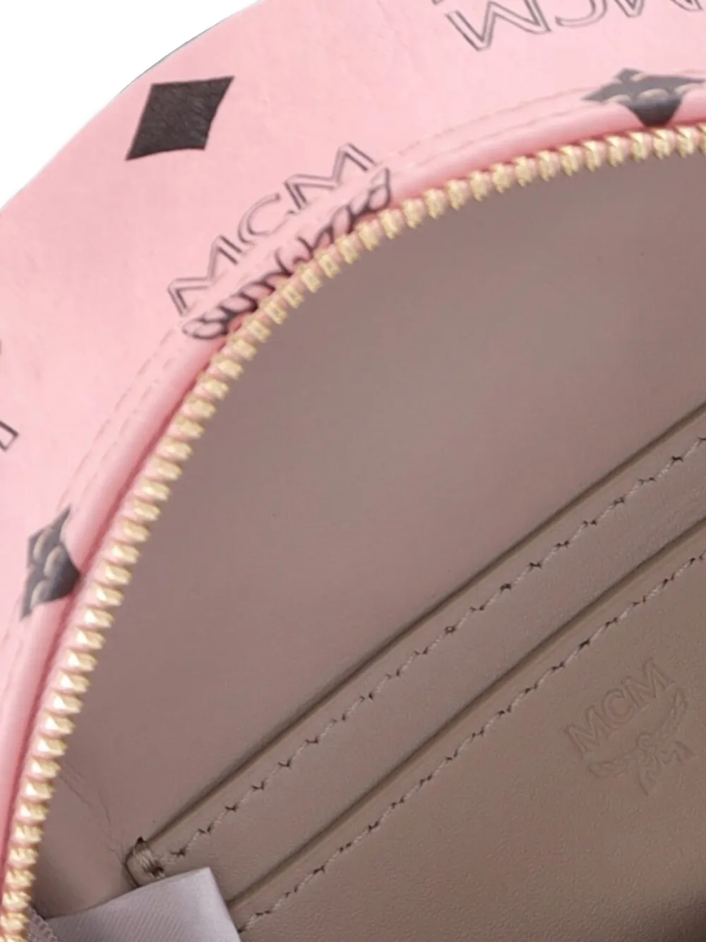 MCM Rugzak verfraaid met studs en monogram Roze