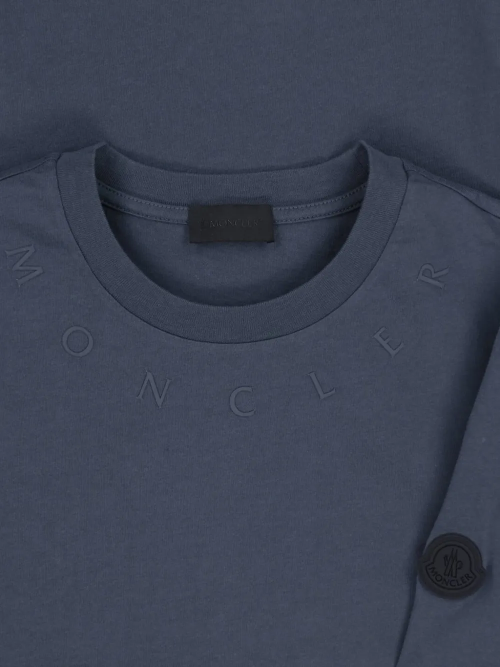 Moncler T-shirt met logodetail Grijs