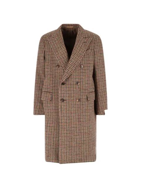 Caruso double-breasted wool coat