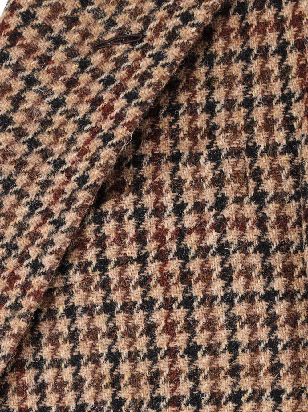 Caruso Wollen jas met dubbele rij knopen Beige