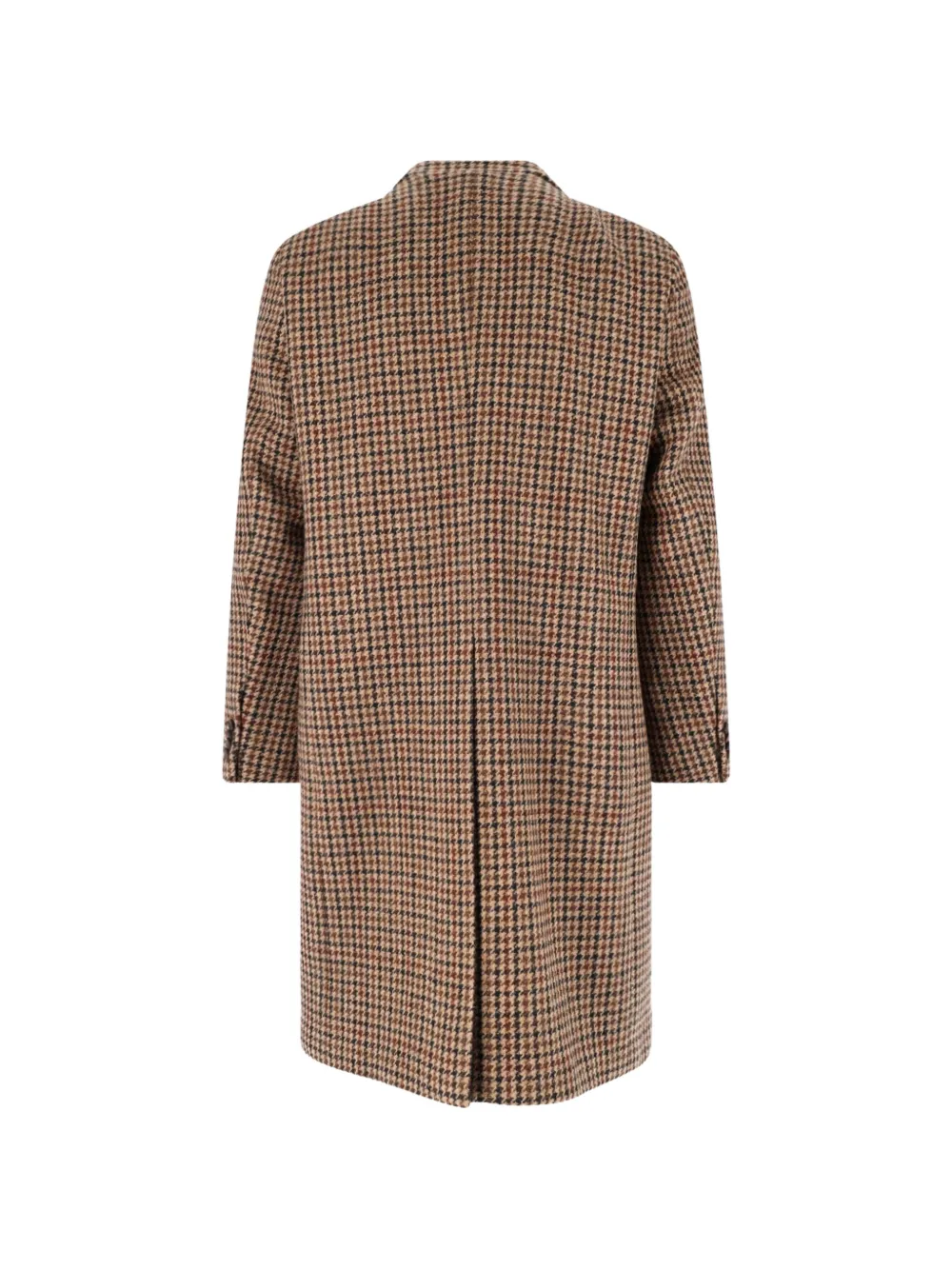 Caruso Wollen jas met dubbele rij knopen Beige