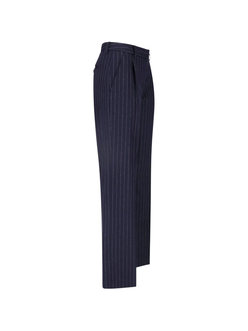 Lardini Pinstripe-pattern Pleated Trousers in Blue, view 5